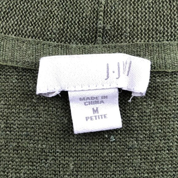 J.Jill Womens Cardigan Sweater MP Open Front Classic Green Casual Cozy Knit - Picture 3 of 10